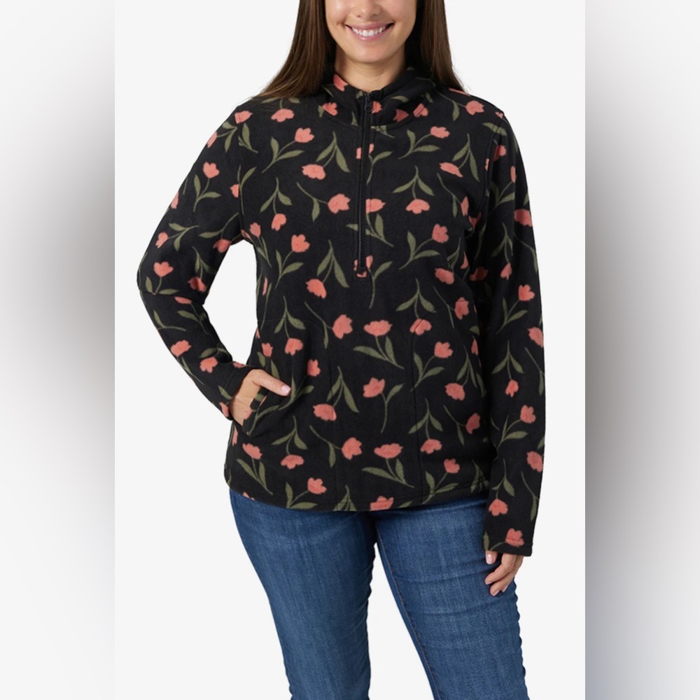 O'Neill Black and Pink Floral Hoodie